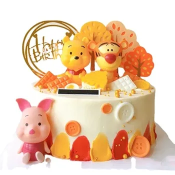 Disney çocuk Doğum Günü Pastası Dekorasyon Winnie the Pooh Piglet Domuz Tigger Doğum Günü Makaleler Ev Dekorasyon