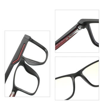 Reven2388 TR90 Kare Gözlük Çerçeve Erkekler Kadınlar Vintage Reçete Gözlük Çerçeve Miyopi Optik Gözlük mavi ışık Gözlük 0