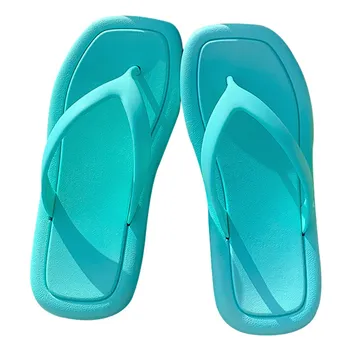 Kadın Flip Flop yazlık terlik Kızlar Plaj Slaytlar kadın Sandalet Yumuşak PVC Kalın Alt Konfor kaymaz Banyo düz ayakkabı 4