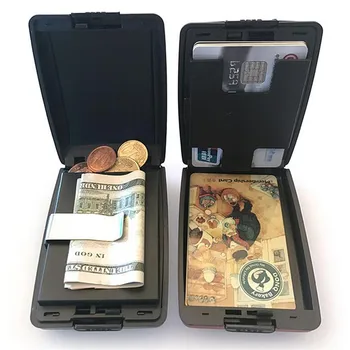 1 ADET Unisex Alüminyum Banka kart tutucu Engelleme sert çanta Cüzdan Katı Kredi Kartı Tarama Korumak kart tutucu Kadınlar Ve Erkekler 0