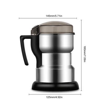 Elektrikli Kahve Değirmeni Çok Fonksiyonlu Paslanmaz Çelik Kahve Çekirdekleri Fındık Taneleri Baharat Taşlama Makinesi Ev mutfak gereçleri 3