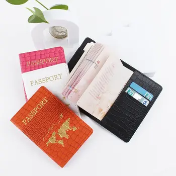 Zarif kartlıklı cüzdan PU Deri Pasaport Tutucu Koruyucu Kapak Belge Çantası Kart Durumda