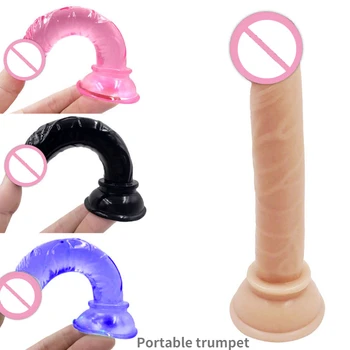 Saydam Yumuşak Jöle Yapay Penis Gerçekçi Sahte Dick Penis Butt Plug Seks Oyuncakları Kadın için Vajina Anal Kadın Mastürbasyon Büyük Dildos 1