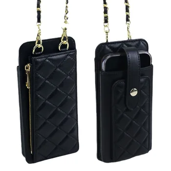 Yeni Gelenler Lüks Koyun Derisi kızın Cep Telefonu Çantası Moda Deri Zincir Çok fonksiyonlu Mini postacı çantası omuzdan askili çanta kesesi
