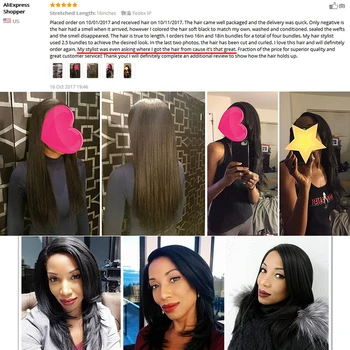 4 S ışık Yaki düz insan saçı Demetleri Siyah Kadınlar Için Sapıkça düz saç uzatma Brezilyalı Bakire Saç Örgü 2 & 3 Demetleri