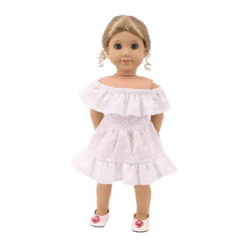 Gökkuşağı Elbise / Göbek Kol Bir Omuz 18 İnç amerikan oyuncak bebek Kızlar ve 43 Cm Yeni Doğan Bebek Aksesuarları, Bizim Nesil, Giysi