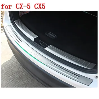 Arka stil Paslanmaz Çelik Arka Tampon Koruyucu Eşik Bagaj Kapağı Mazda CX-5 CX5 2012-2016 Araba styling 3