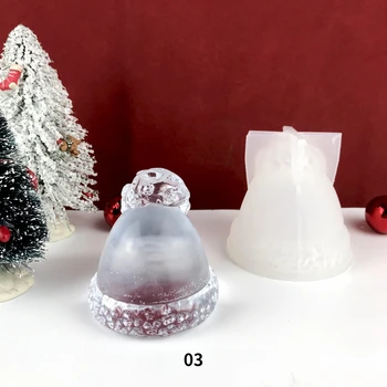 Noel Baba Dekoratif Epoksi Reçine Kalıp DIY Kristal Noel Baba Masaüstü Dekorasyon silikon kalıp 0