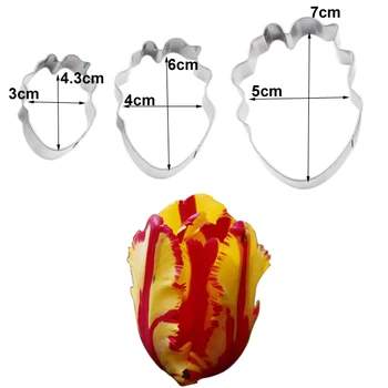 Papağan Laleler Petal Çiçek Veiners Silikon Kalıplar Fondan Sugarcraft Gumpaste Reçine Kil Su Kağıt Kek Dekorasyon Araçları CS254