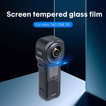 Panoramik kamera ekran koruyucusu Şeffaf Patlamaya dayanıklı Temperli Film LCD koruyucu film Aksesuarları Insta360 BİR RS
