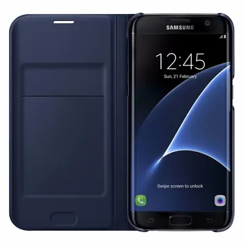 Orijinal deri kartlık Cüzdan Flip Case Kapak için Samsung Galaxy A7 A6 A8 A9 2018 A3 A5 J3 J5 J7 2017 S9 S8 Artı S7 Kenar 4