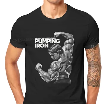 Pompalama Demir Harajuku Tişörtleri Arnold Schwarzenegger Mr Evren vücut geliştirme giyisisi Erkek T Shirt Erkek Tshirt Giyim Giysi