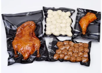 Siyah Şeffaf Naylon vakumlu gıda torbaları Ambalaj Mylar Çanta Ticari Sıkıştırma Mühür Et Sebze Taze tutma Torbalar 3