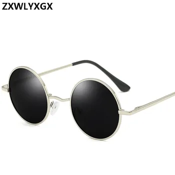 2021 Moda Yuvarlak Polarize Güneş Gözlüğü Erkekler Marka Tasarım Kadınlar Shades Retro Alaşım güneş gözlüğü UV400 Gözlük Oculos De Sol 4