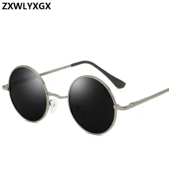 2021 Moda Yuvarlak Polarize Güneş Gözlüğü Erkekler Marka Tasarım Kadınlar Shades Retro Alaşım güneş gözlüğü UV400 Gözlük Oculos De Sol 5