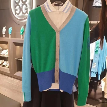 Golf Giyim Yeni Bayanlar Kalınlaşmış Sonbahar Kış Kazak Sıcak Rahat Üst Hırka Kadın Giyim