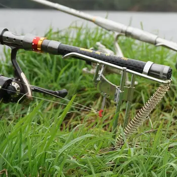 Katlanabilir Otomatik Çift Bahar Açı olta kamışı Mücadele Braketi Anti-Pas Çelik Balıkçılık Braketi Çubuk Tutucu Balık 5
