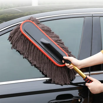 1 adet Araba Yıkama Fırçası El-ücretsiz Araç Yıkama Temizleme Fırçaları Mikrofiber zemin paspası Yumuşak Düz Paspas Ev Araba Temizleme Araçları