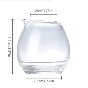 15ml Cam süt kupası Japon Küçük süt kupası İsıya Dayanıklı süt tenceresi Kahve Süt Can Tatlandırıcı Fincan Mini 15cc Temizle Kahvaltı Fincan