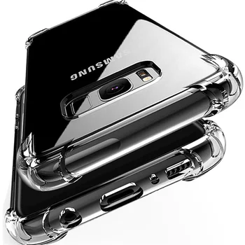 Darbeye dayanıklı Durumda Samsung Galaxy S21 Ultra S20 FE S10 Artı S10E S8 S9 S7 Silikon Telefon Kılıfları Not 20 10 9 8 arka kapak