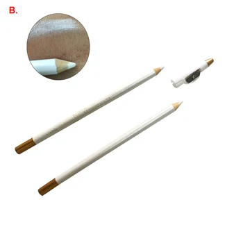 2 adet Microblading Kaş Kalemi Beyaz Renk Doğal Uzun ömürlü Yarı Kalıcı Makyaj Araçları Kaş Kalemi Kozmetik Aksesuar 0