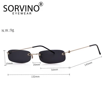 SORVINO Küçük Turuncu Çerçevesiz Dikdörtgen Güneş Gözlüğü 2022 Erkekler Kadınlar 90s Tasarımcı Küçük Dar Çerçevesiz Tonu güneş gözlüğü Tonları SP40 5