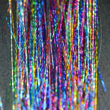 CONTEMPLATOR 3 torba yeni gökkuşağı Flashabou Tinsel sinek balıkçılık malzemeleri Pırıltılı flaş sparkle tinsel ıslak sinekler flamalar