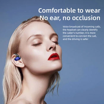 Yeni Kulak Kancası kablosuz kulaklıklar Bluetooth 5.2 İş Kulaklık Mic ile 8 Çekirdekli Müzik Su Geçirmez Spor Kulaklık Xiaomi Somi
