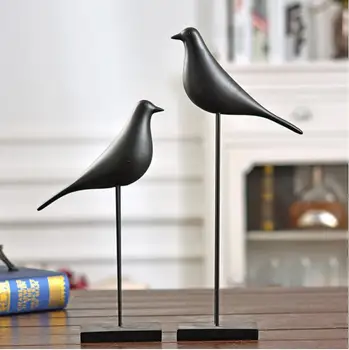 Avrupa Ev Mobilya Dekorasyon El Sanatları Reçine Kuşlar Heykeli Dekor Süs El Sanatları Güvercinler Heykel Ofis Masaüstü Figürler 0