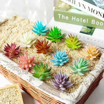 Çok Tarzı Yapay Etli Büyüleyici Akın Aksesuarları Mini Bitki Gelin Buketi Moda Succulents Çiçek Duvar Çiçek