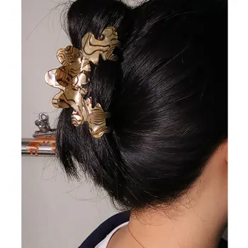 Lazer Asetik Asit saç tokası Reçine Düzensiz Çiçek Saç Pençeleri Kadınlar için Kız Günlük Parti Takı HUANZHI YENİ saç aksesuarları