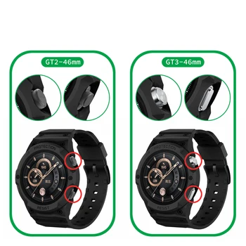 TPU Çerçeve Kabuk Kapak Bilek Watchband Koruyucu İçin Huawei izle GT 3/2 GT3 / GT2 46mm Kayış Spor Bandı Bileklik Tampon Durumda