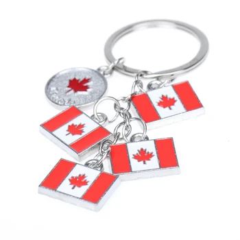 Kanada Bayrağı Akçaağaç Anahtarlık İnsan Kafası Sikke Yaprak Ren Geyiği Charm Anahtarlık Seyahat Hatıra araba anahtarlığı Kolye moda takı Hediye 1