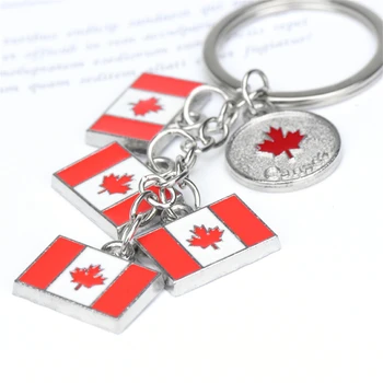 Kanada Bayrağı Akçaağaç Anahtarlık İnsan Kafası Sikke Yaprak Ren Geyiği Charm Anahtarlık Seyahat Hatıra araba anahtarlığı Kolye moda takı Hediye 2