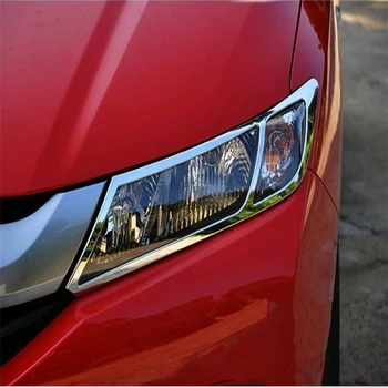 WELKINRY araba oto kapak Honda CİTY için GM6 2016 2017 ABS krom ön kafa lambası kafa lambası ışığı trim