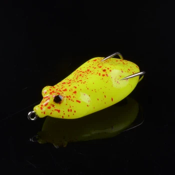 1 adet yumuşak tüp yem plastik balıkçılık lures kurbağa cazibesi tiz kanca Topwater ray kurbağa 6.5 cm 13.2 g yapay yumuşak yem 3D gözler