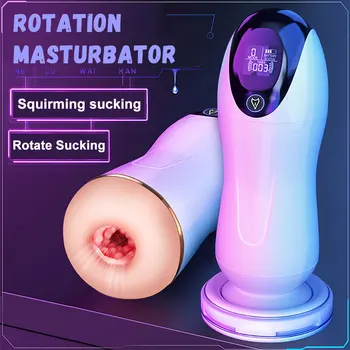 2022 Otomatik Emme Erkek mastürbasyon kupası Gerçek Oral Vajina Vibratör mastürbasyon için seks oyuncakları Erkekler İçin Oral Seks Seksi Dükkanı 0
