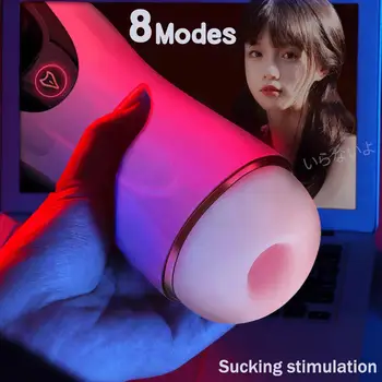 2022 Otomatik Emme Erkek mastürbasyon kupası Gerçek Oral Vajina Vibratör mastürbasyon için seks oyuncakları Erkekler İçin Oral Seks Seksi Dükkanı 1