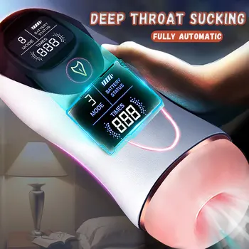 2022 Otomatik Emme Erkek mastürbasyon kupası Gerçek Oral Vajina Vibratör mastürbasyon için seks oyuncakları Erkekler İçin Oral Seks Seksi Dükkanı 2
