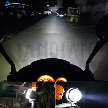 Evrensel Aksesuarları LED motosiklet lambası Yardımcı Heatlights U2 1200LM 30W moto ışık sürüş motosiklet sis Lambası anahtarı ile 5