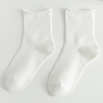 Orta Tüp Kadın Çorap Jk Japon Beyaz Çorap Harajuku Ins Gelgit Yaz Dantel Kolej Basit Tarzı Çorap Estetik Calcetines Mujer