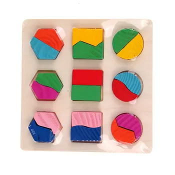 Ahşap Geometrik Şekiller Sıralama Matematik Montessori Bulmaca Okul Öncesi Öğrenme eğitici oyun Bebek yürümeye başlayan çocuk oyuncakları Çocuklar için