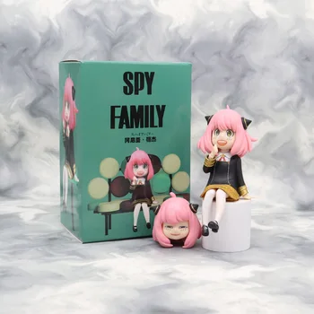 Casus X Aile Anime Figürü Anya Forger PVC Aksiyon Figürü Değiştirilebilir Kafa Kawaii Modeli oyuncak bebekler Çocuklar Noel Hediyeleri 0
