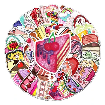 10/30/50 ADET Karikatür Kek Tatlı Gıda Sevimli Yaratıcı Graffiti Sticker Bisiklet Kaykay Araba Kask Dizüstü Bilgisayar Toptan 2