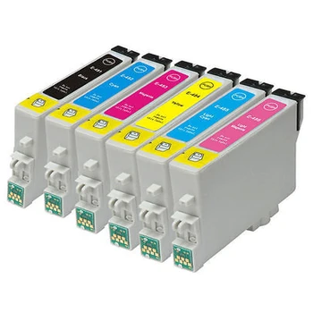 6 Paket T0487 Mürekkep Kartuşları için Uyumlu Epson T0481 T0482 T0483 T0484 T0485 T0486 Stylus R290 R200 R300 RX500 RX620 Yazıcı