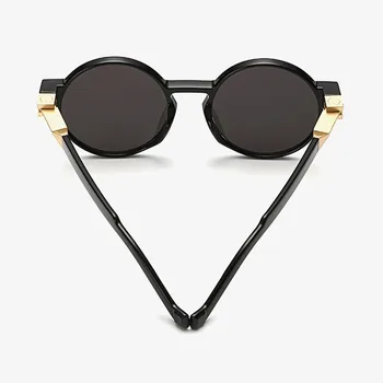 Moda güneş gözlükleri erkek güneş gözlüğü steampunk retro yuvarlak güneş gözlüğü lensler özel daire uv400 bacaklar 0