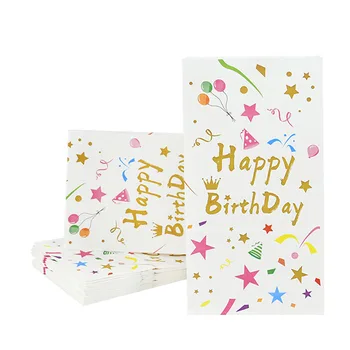 10 Adet Pembe Mavi Mutlu doğum günü Hediyesi Süslemeleri Kraft Kağıt Şeker Çerezler Çanta Çocuk Doğum Günü Bebek Duş Parti Gıda Ambalaj çanta