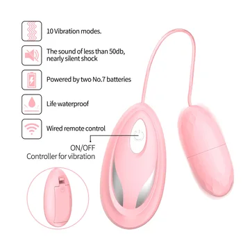 Güçlü Titreşimli Yumurta 10 Hız Klitoris Stimülatörü G-Spot Vajinal Masaj Bullet Vibratör Seks Oyuncakları Kadınlar için 4