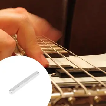 Paslanmaz Çelik Gitar Somun 6 Dize Oluklu ST SQ Tarzı Elektro Gitar Yedek Parçaları Boyutu 42x3. 5x4. 8-3. 5 mm Gümüş 4