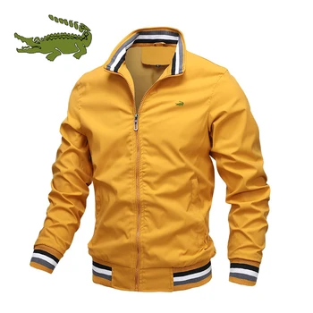 CARTELO Nakış Ilkbahar ve Sonbahar erkek Iş Moda Ceket Standı Yaka Rahat fermuarlı ceket Açık Spor Ceket Rüzgarlık 4